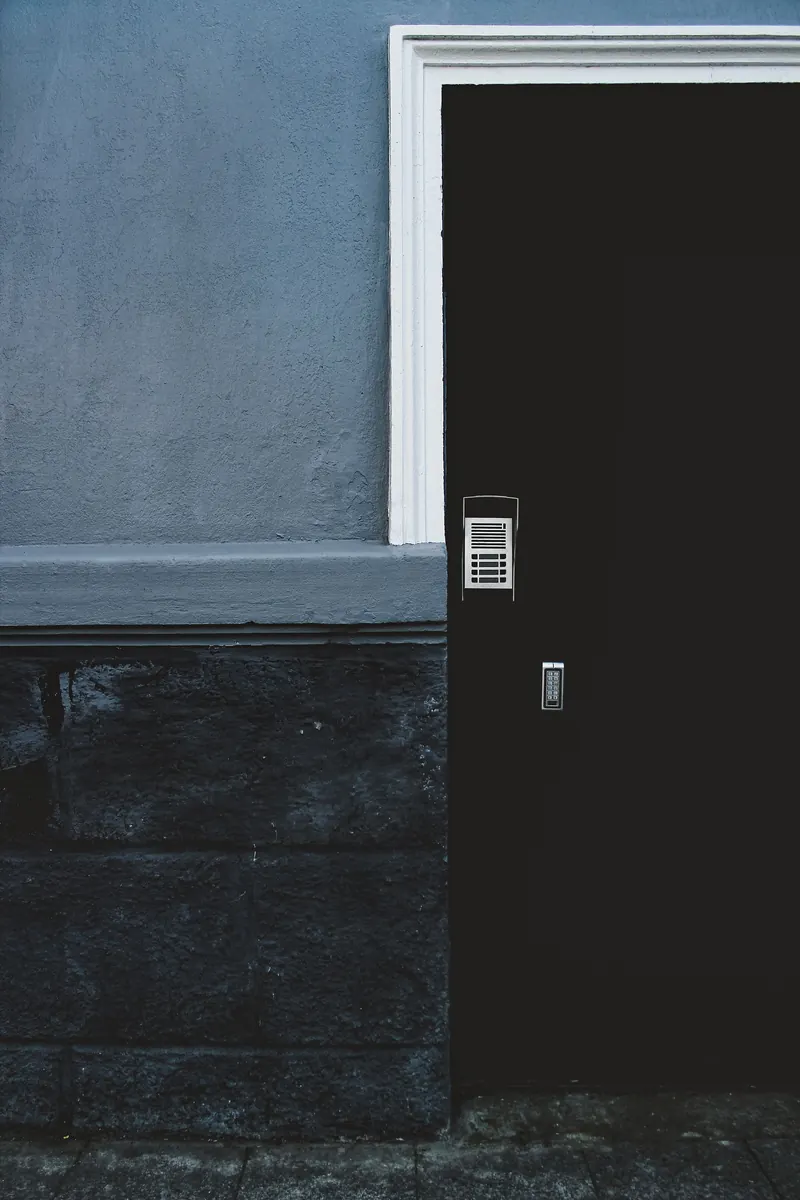 Camera 3 view: the side gate and its keypad
